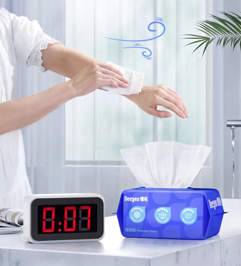 80-Piece Flushable Toilet Wet Wipes