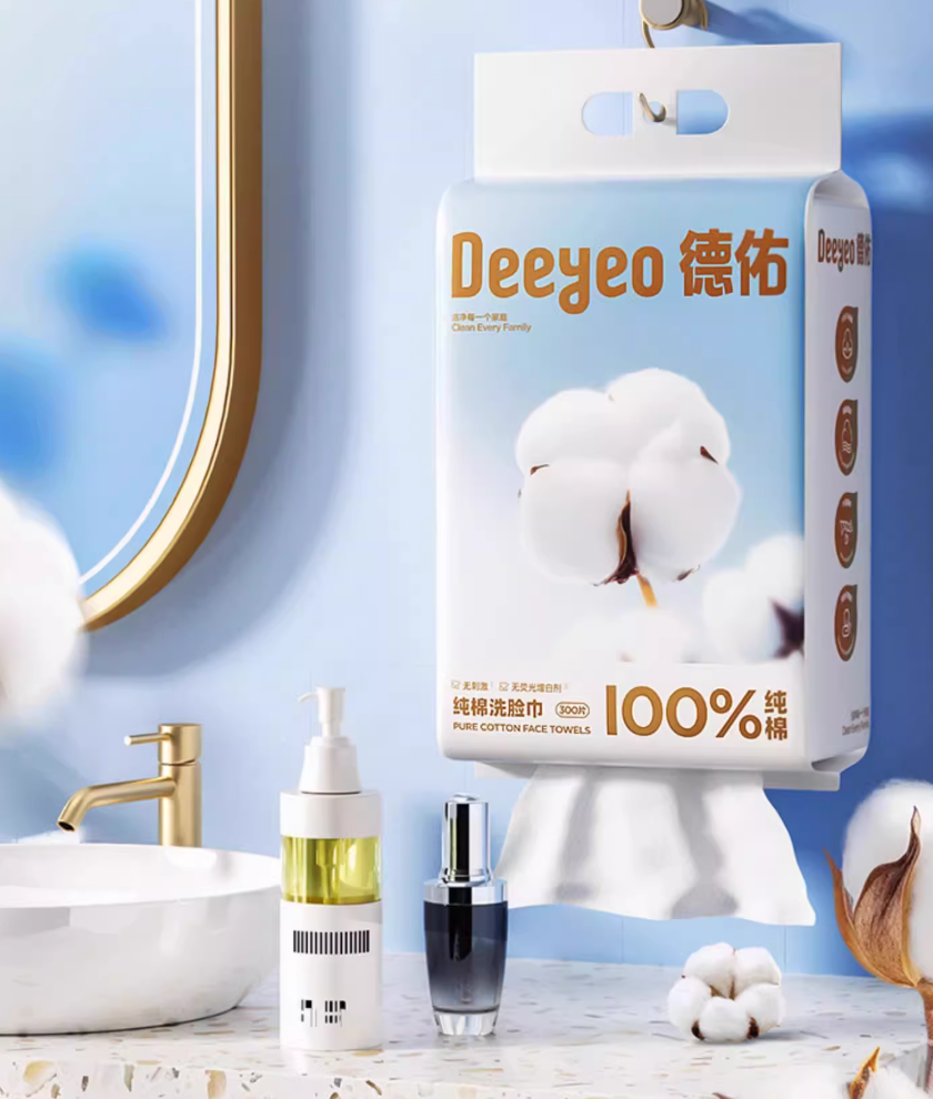 Wall-mounted 100% Cotton Facial Towels