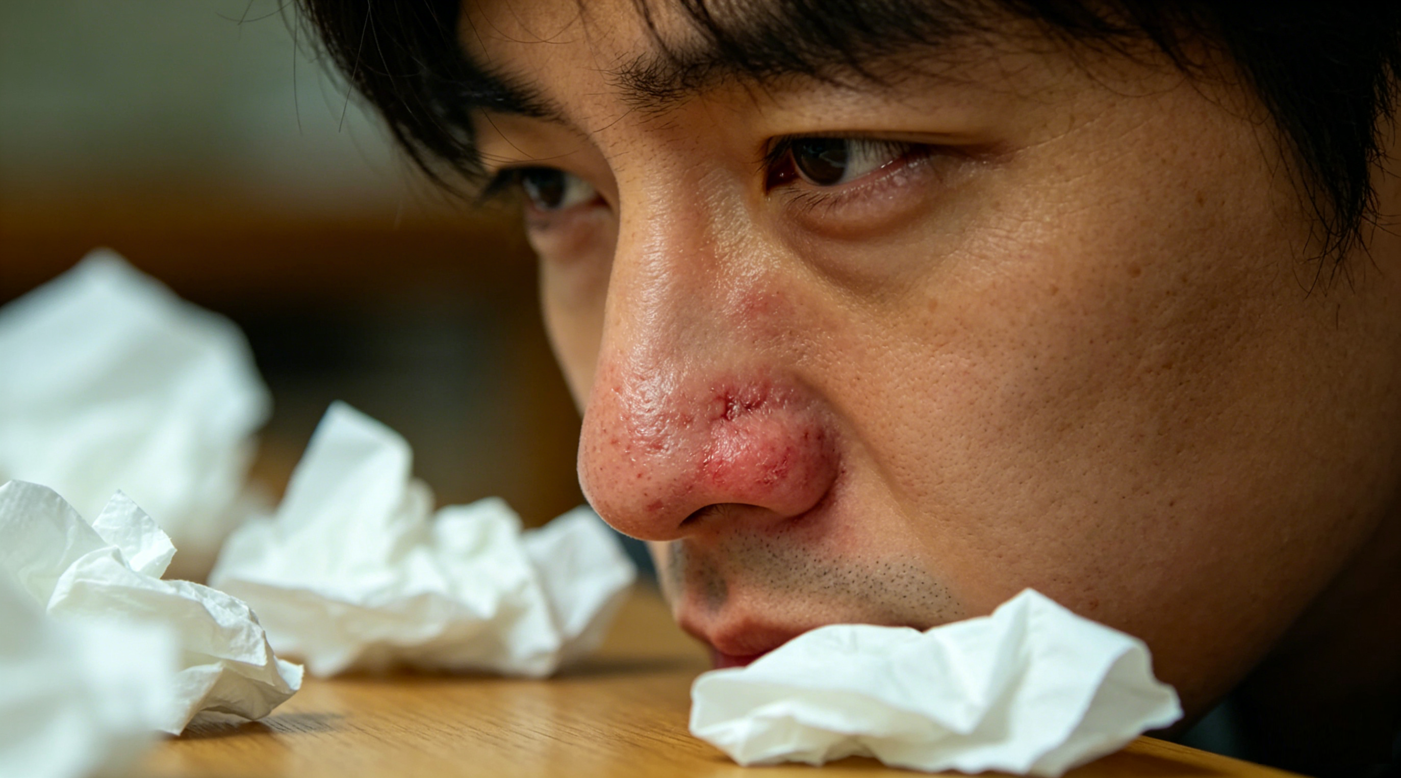skin irritation caused by repeated use of regular tissues